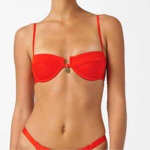 Blackbough “Simone” underwire bikini top in Red Hot Gloss